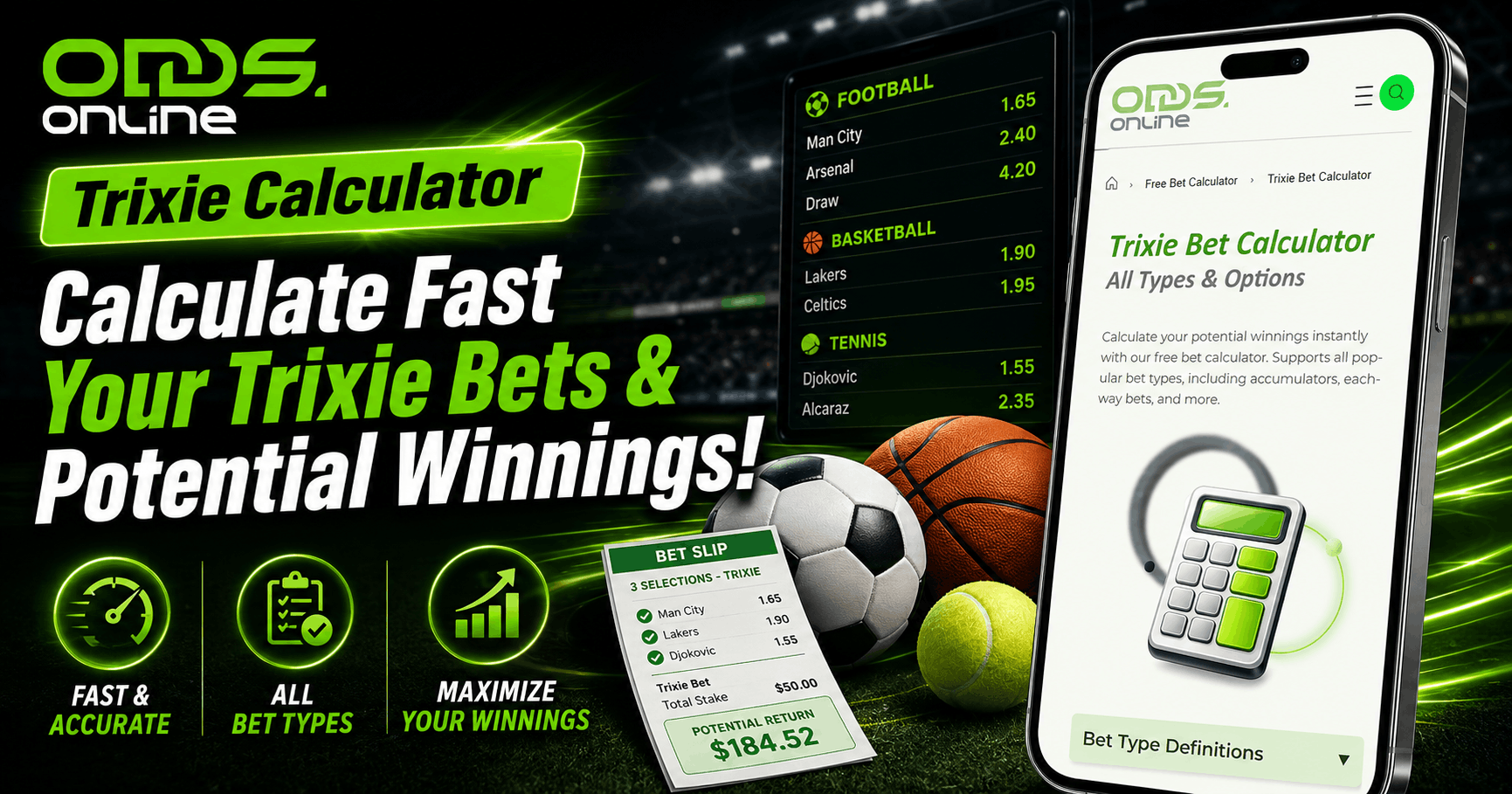 Trixie Calculator - Calculate Fast Your Trixie Bets and Winnings For Free